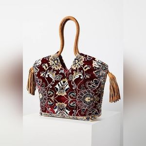 Anthropologie Harlow Tote Bag- Vintage inspired carpet bag